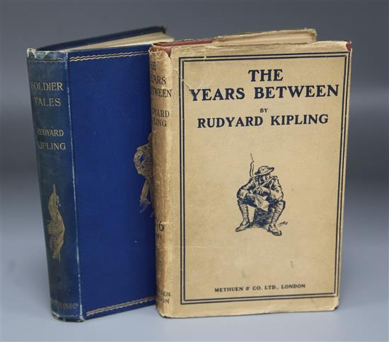 Kipling, Rudyard - Soldier Tales, 1st edition, original cloth gilt, with frontis and 20 plates, together with The Years
